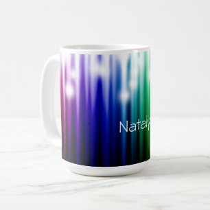 rainbow sparkling texture coffee mug