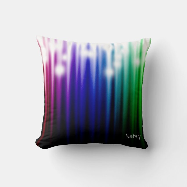 rainbow sparkling texture   cushion (Front)