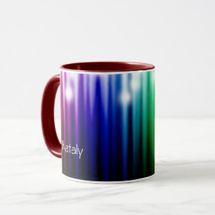 rainbow sparkling texture mug