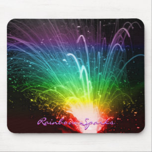 Rainbow Sparks Mouse Mat