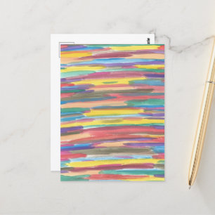 Rainbow Spectrum Abstract Art Print Postcard