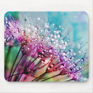 Rainbow Spectrum Flowers Mouse Mat