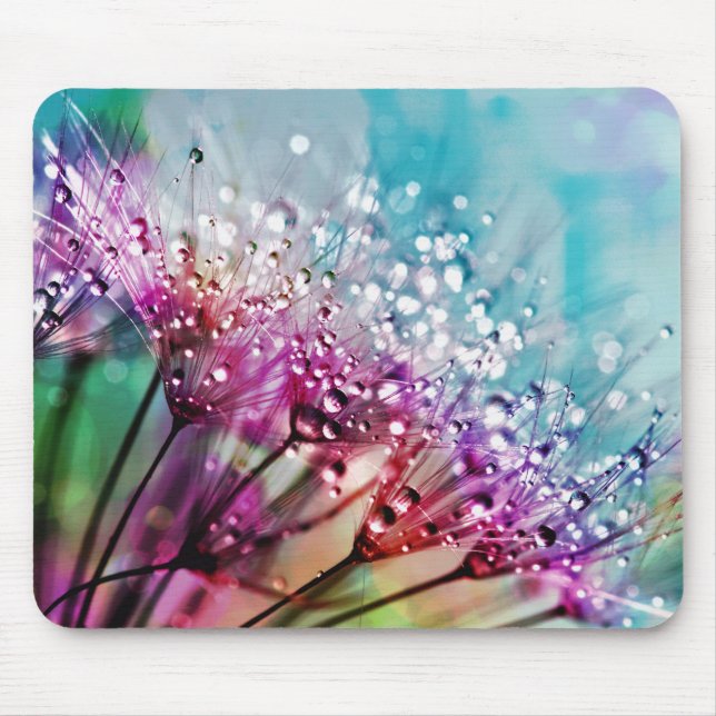 Rainbow Spectrum Flowers Mouse Mat (Front)