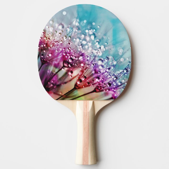 Rainbow Spectrum Flowers Ping Pong Paddle (Front)