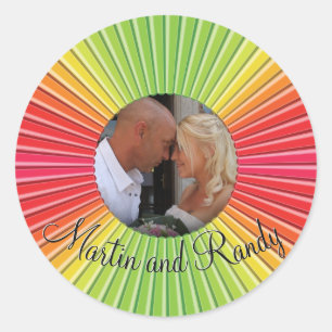 Rainbow Spectrum Loving Chic Style Classic Round Sticker
