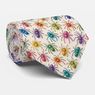 Rainbow Spiders Neck Tie