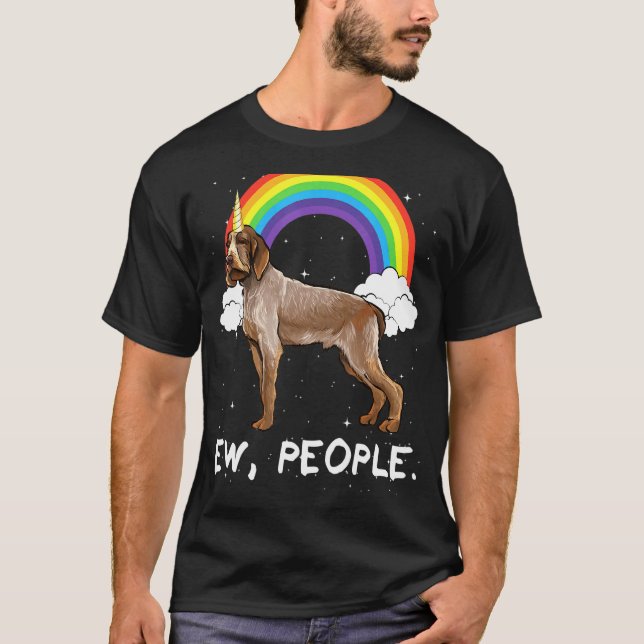 Rainbow Spinoni Italiani Ew People Unicorn Dog T-Shirt (Front)