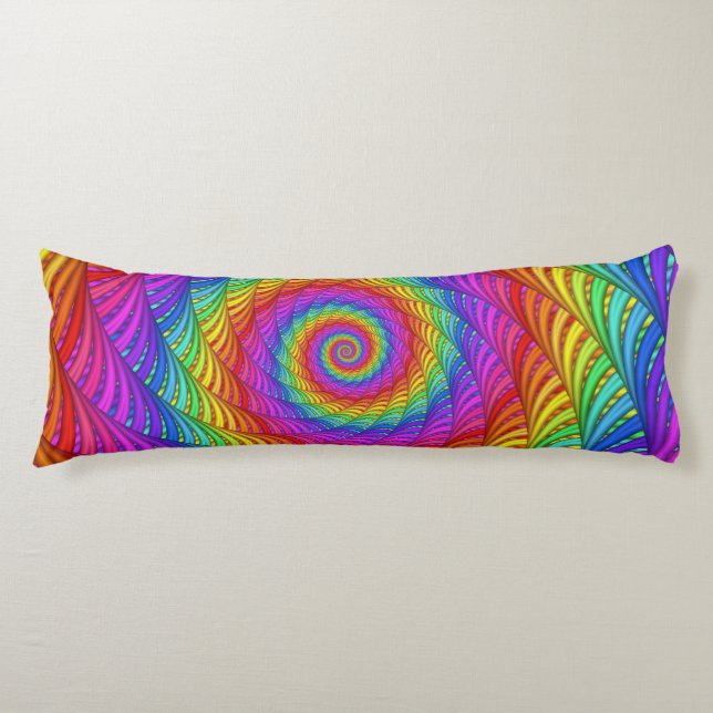 Rainbow Spiral Body Pillow (Front)