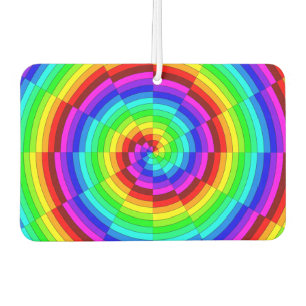Rainbow Spiral by Kenneth Yoncich Car Air Freshener
