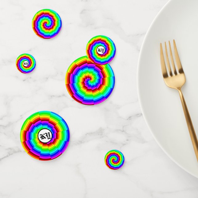 Rainbow Spiral by Kenneth Yoncich Confetti (Group)