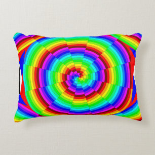 Rainbow Spiral by Kenneth Yoncich Decorative Cushion