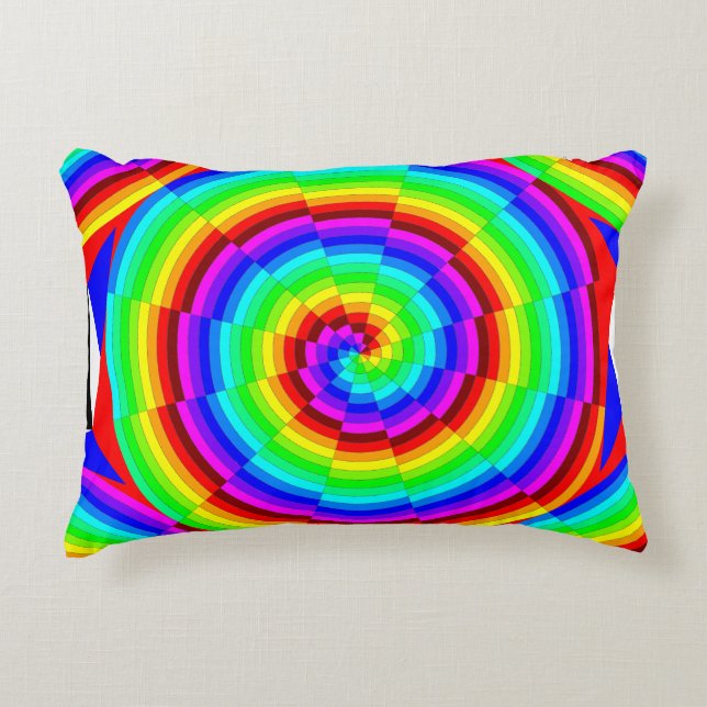 Rainbow Spiral by Kenneth Yoncich Decorative Cushion (Front)
