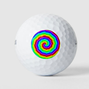Rainbow Spiral by Kenneth Yoncich Golf Balls
