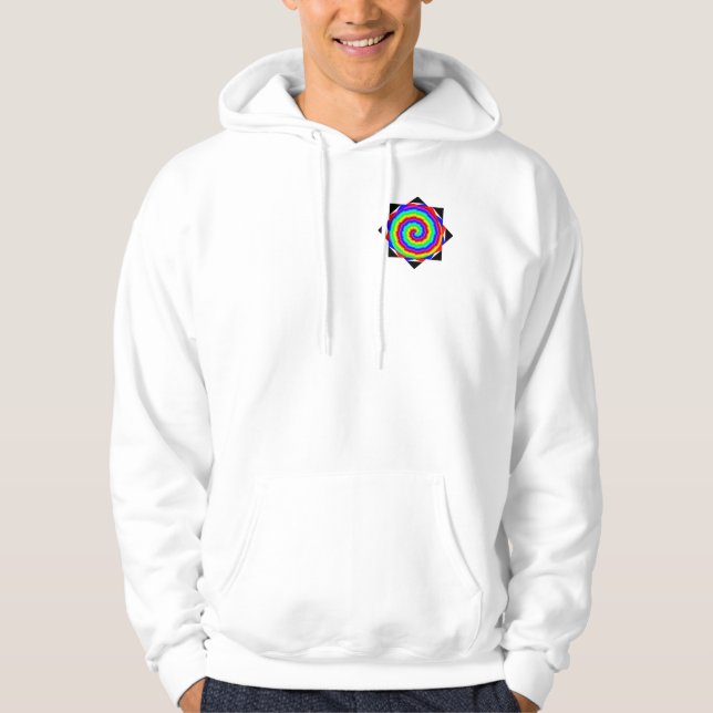 Rainbow Spiral by Kenneth Yoncich Hoodie (Front)