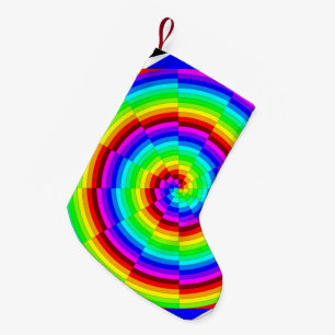 Rainbow Spiral by Kenneth Yoncich Small Christmas Stocking