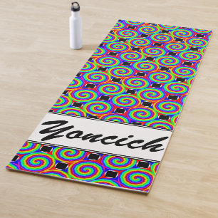 Rainbow Spiral by Kenneth Yoncich Yoga Mat