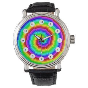 Rainbow Spiral (Classic Face) by Kenneth Yoncich Watch
