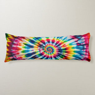 Rainbow Spiral - classic tie-dye design Body Cushion