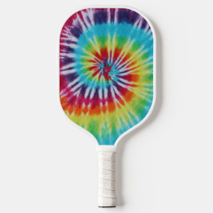 Rainbow Spiral Custom Photo Pickleball Paddle