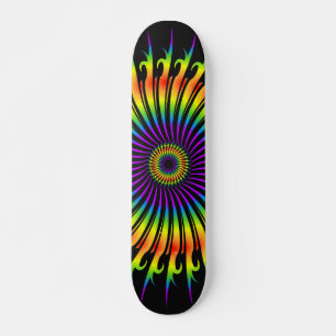 Rainbow Spiral Design: Custom Skateboard