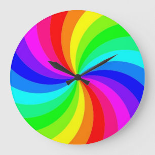 RAINBOW SPIRAL LARGE CLOCK