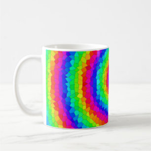 Rainbow Spiral Mosaic Tile Coffee Mug