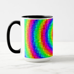 Rainbow Spiral Mosaic Tile Mug