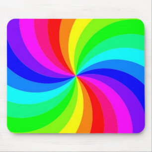 RAINBOW SPIRAL MOUSE MAT
