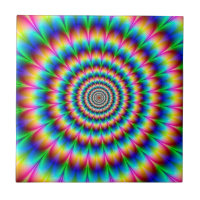 Rainbow Spiral Optical Illusion