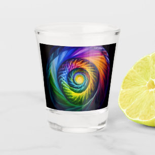 Rainbow Spiral Out Shot Glass
