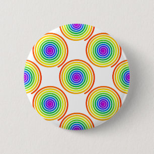 Rainbow Spiral Pattern 6 Cm Round Badge