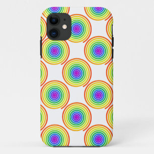 Rainbow Spiral Pattern iPhone 11 Case