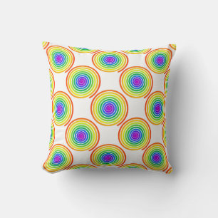 Rainbow Spiral Pattern Cushion