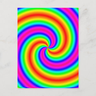 Rainbow Spiral Postcard