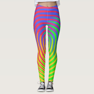 Rainbow Spiral Red Yellow Green Blue Leggings