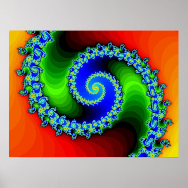 Rainbow Spiral, Simple (Print) Poster (Front)