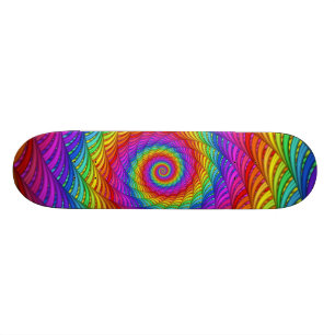 Rainbow Spiral Spikes Skateboarding Deck Skateboard