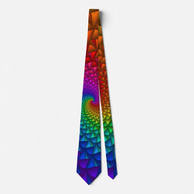 Rainbow Spiral Spikes Tie (Front)