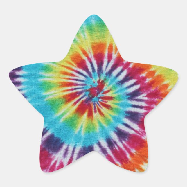 Rainbow Spiral Star Sticker (Front)