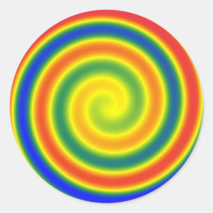 Rainbow Spiral Sticker (x20)