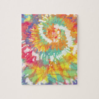Rainbow Spiral Tie Dye 8x10 Jigsaw Puzzle