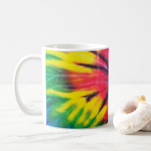 Rainbow Spiral Tie Dye Photo Coffee Mug