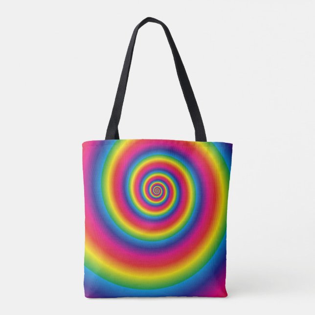 Rainbow Spiral Tote Bag (Back)
