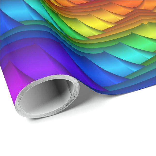 Rainbow Spiral Wrapping Paper (Roll Corner)