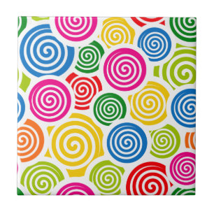 Rainbow Spirals Tile