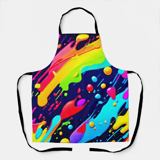 Rainbow Splash Art Apron (Front)
