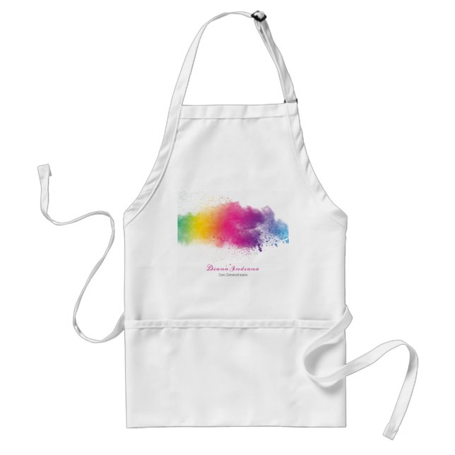 Rainbow Splash Dyeing Standard Apron (Front)