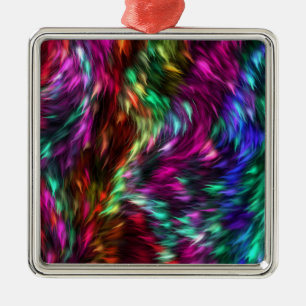 Rainbow Splash Metal Ornament