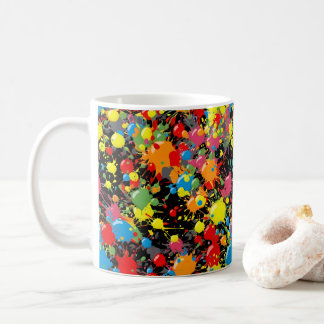 Rainbow Splash Paint Droplets PD Coffee Mug
