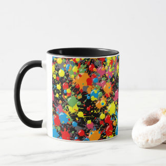 Rainbow Splash Paint Droplets PD Mug